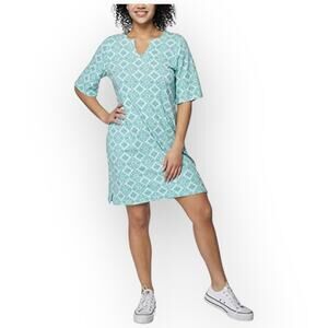 NWT Hang Ten Seabird Midi Dress – Aqua Seahorse – Size Small